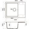 Мойка OMOIKIRI DAISEN 65T-DC Tetogranit/темный шоколад 4993518