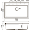 Мойка OMOIKIRI DAISEN 77-GR Artgranit/Leningrad Grey 4993628