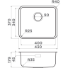 Мойка OMOIKIRI OMI 43-U/I ULTRA MINI GB нерж.сталь/графит 4997417