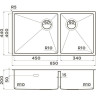 Мойка OMOIKIRI TAKI 85-2-LB-U/IF SIDE LG нерж.сталь/светлое золото 4997038